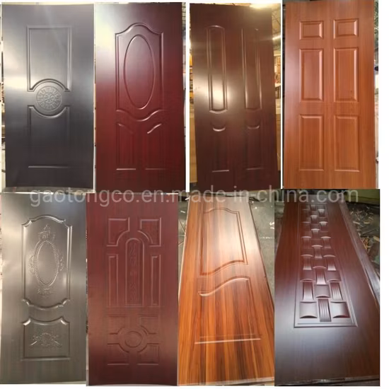 Economical Interior Wooden Rounded MDF Ffilling LVL Frame PVC Door
