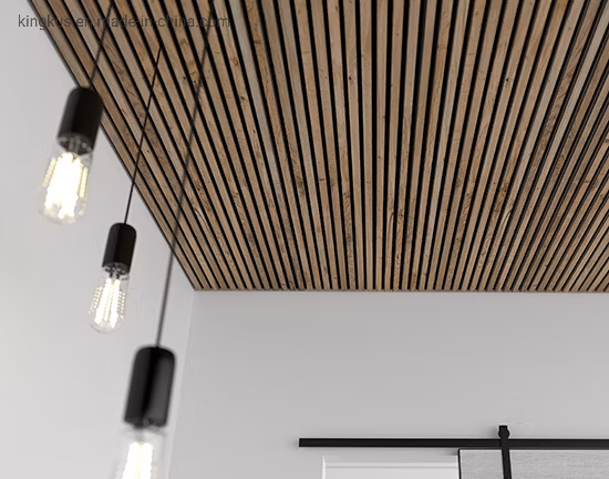 Los paneles de pared del listón del MDF del animal doméstico de la chapa de madera de Kusrustic acarician el panel acústico compuesto de madera