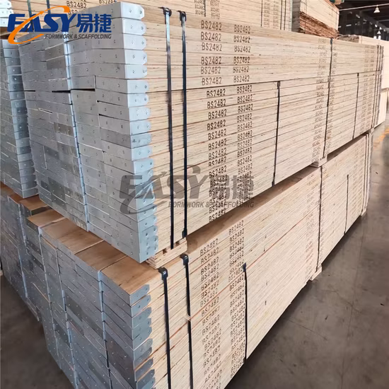 Easy Scaffolding Osha BS2482 Tableros de andamio de madera Bandas de extremo Tablones de madera Tablero de vigas LVL
